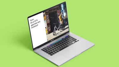 Die Präsentation zu JobRad läuft auf einem Notebook