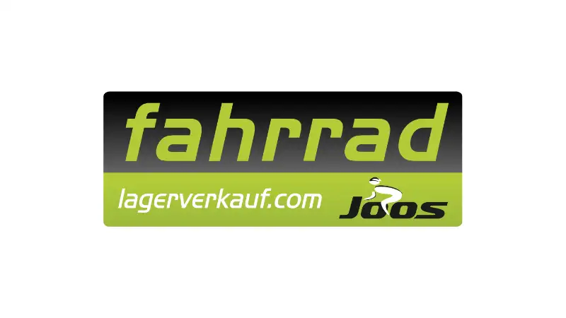 Das Logo Zweirad Joos mit grünem Schriftzug "Fahrrad" und dem Untertiel "Lagerverkauf.com".
