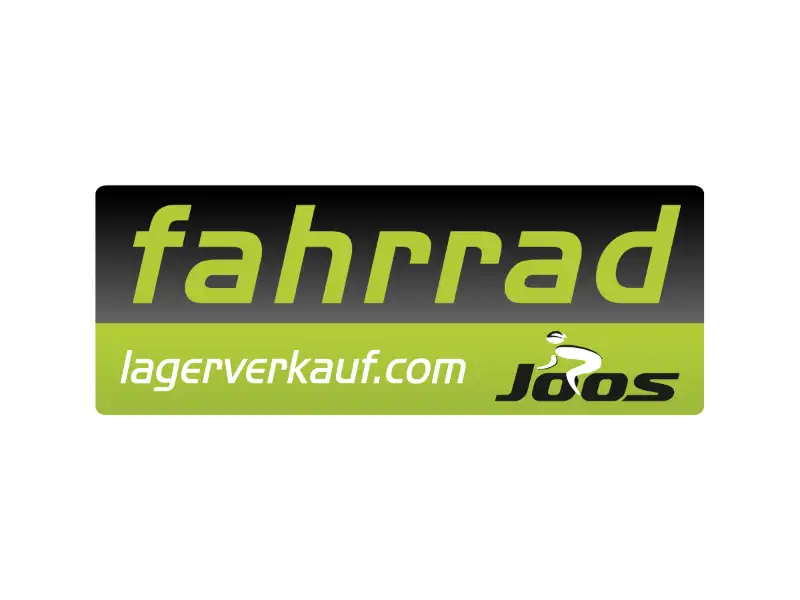 Das Logo Zweirad Joos mit grünem Schriftzug "Fahrrad" und dem Untertiel "Lagerverkauf.com".