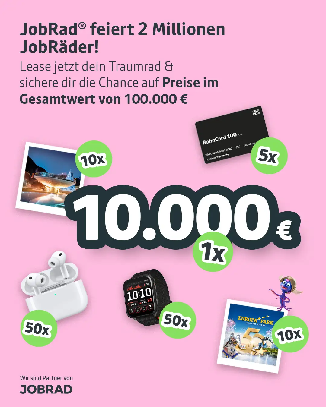 sharepic 2 Millonen JobRäder mit Preisen sharepic 2 Millonen JobRäder mit Preisen