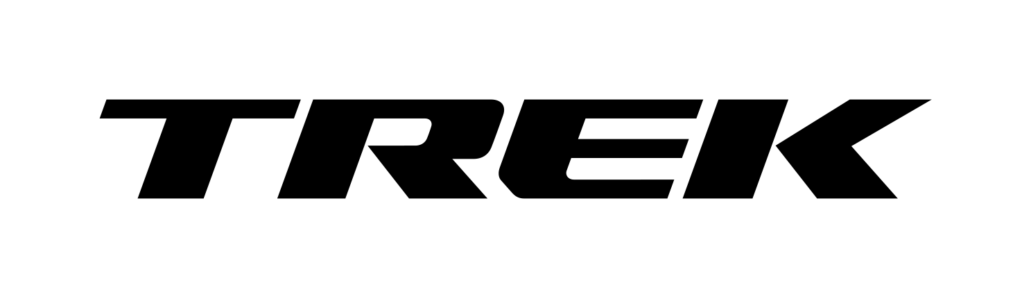 Das Logo von Trek. Schwarzer Schriftzug "Trek" auf weißem Grund.