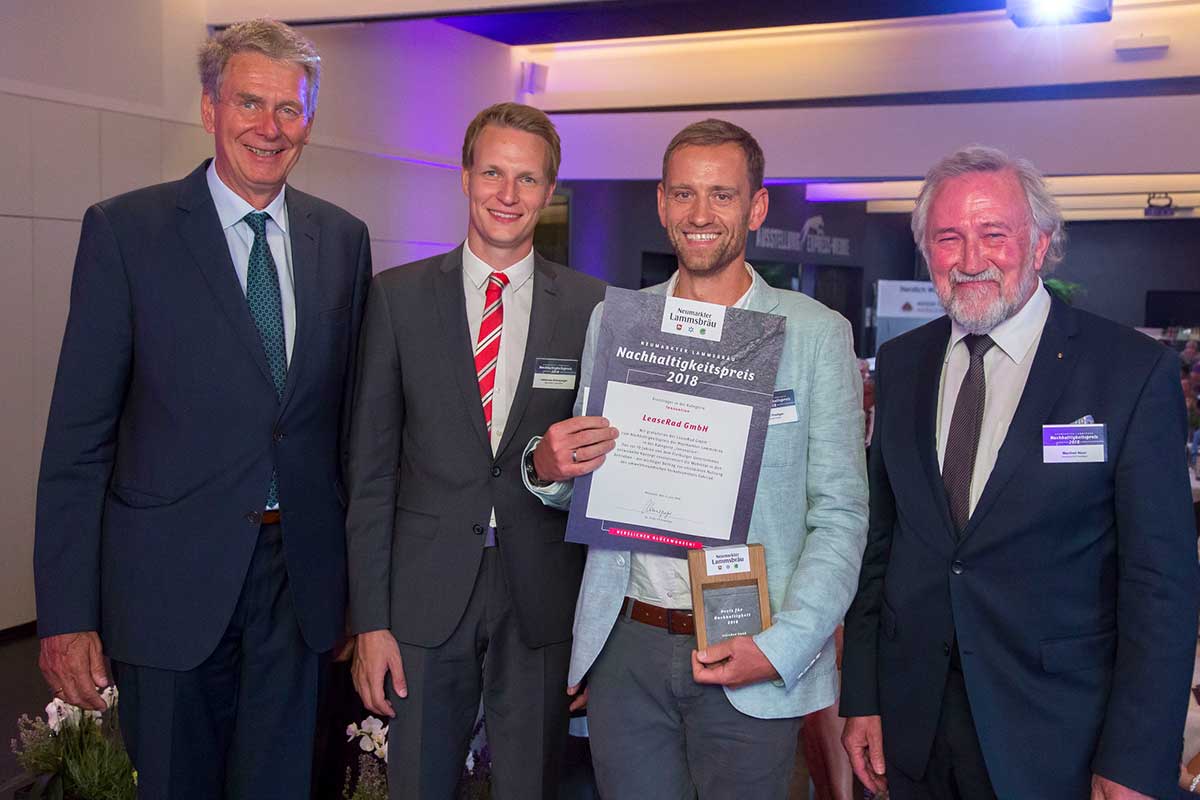 Jobrad gewinnt den Nachhaltigkeitspreis Neumarkter Lammsbräu 2018