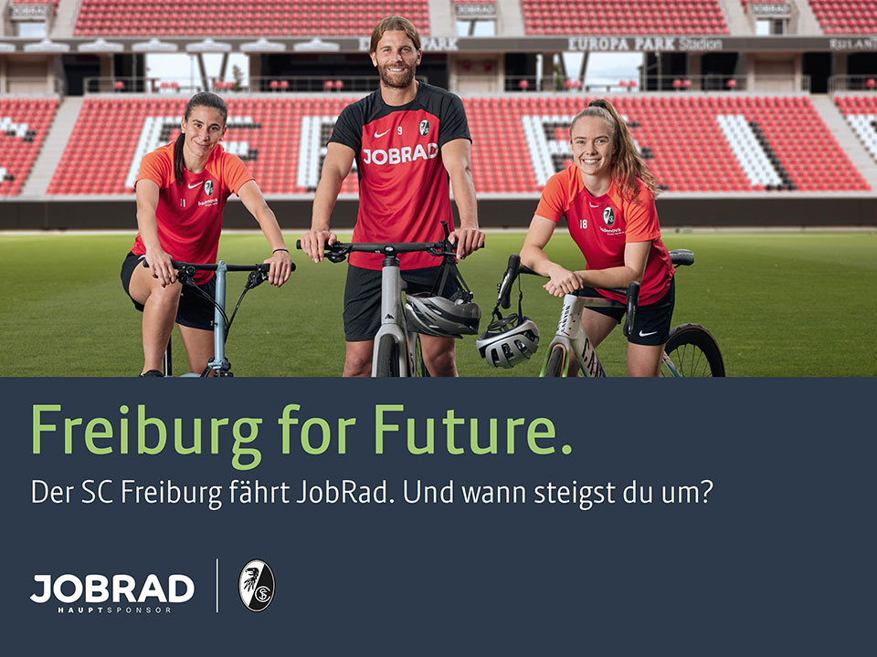 Freiburg for Future. Der SC Freiburg fährt JobRad.