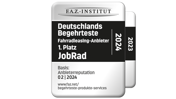 FAZ Siegel Begehrteste Dienstradleasing-Anbieter 2023